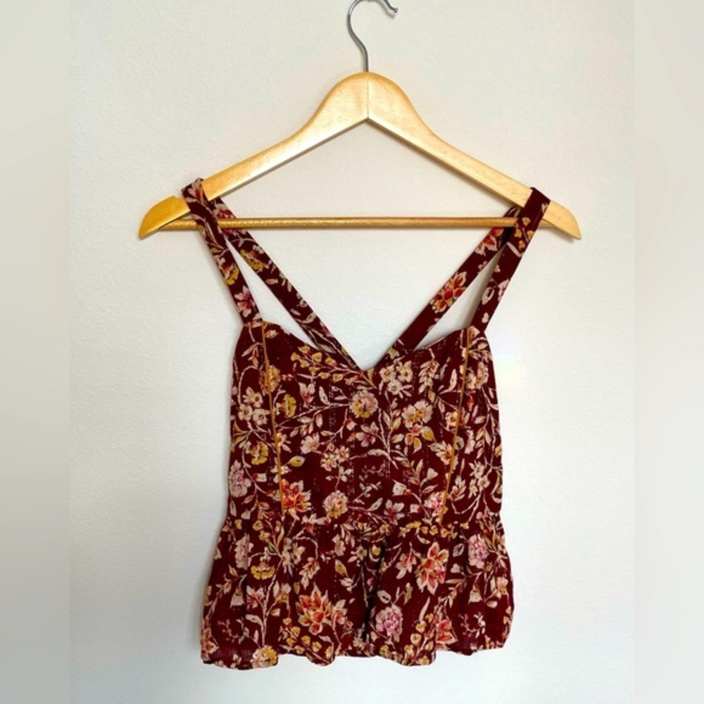 B.O.G. COLLECTIVE BOHO CROSS‎ STRAP TOP WOMENS SIZE SMALL